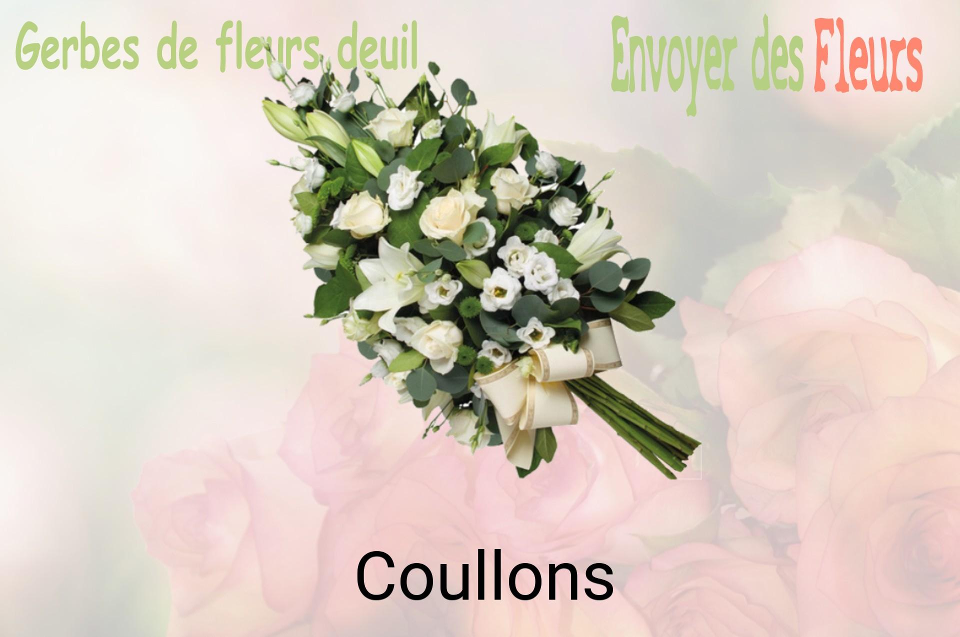 Gerbe de fleurs de deuil livrée à Coullons